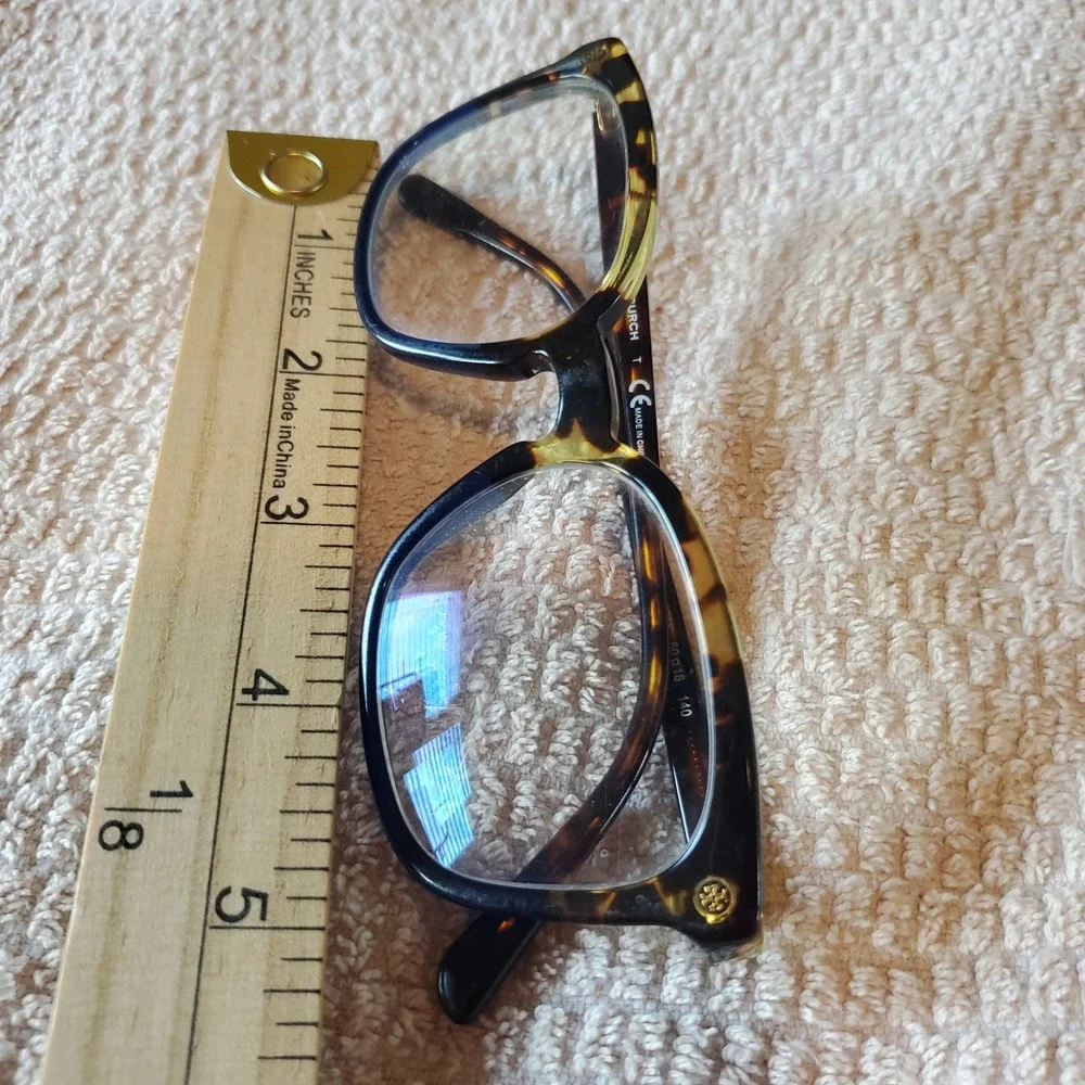Tory Burch TY 2094 1755 Tortoise Blue Rectangular Eyeglasses Frames 50-18-140